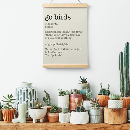 Go Birds Motivational Wooden Poster Hanger Frame - 12.5x17 Inch