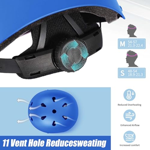 Adjustable Kids Bike Helmet Set - Small 18.9"-21.3" - Blue