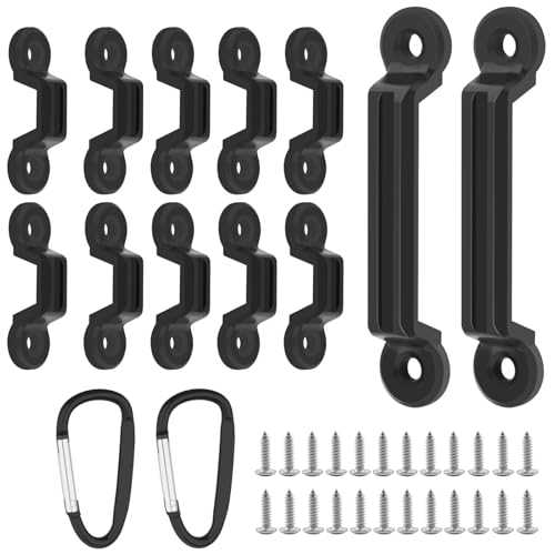 Kayak Pad Eye Kit - 12 Pcs Deck Rigging Tie Down Eyelets with Screws