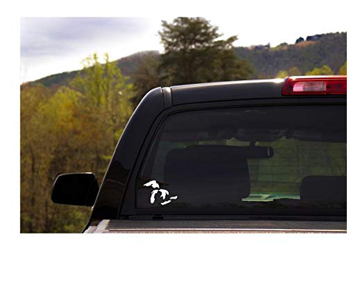 Vinyl Decal - Great Lakes Design for Car Windows, Laptops & More - 4.5 x 3.2 Inch
