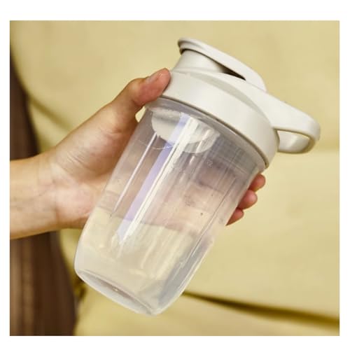 Leak-Proof Protein Shaker Bottle 16 Oz - Grey/Clear