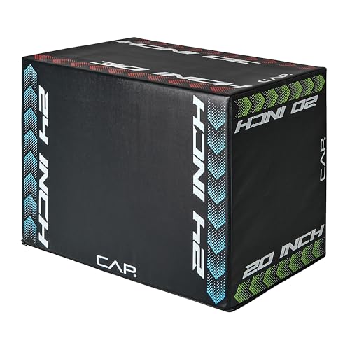 3-in-1 Foam Plyometric Jump Box - Adjustable Heights for Home Gym