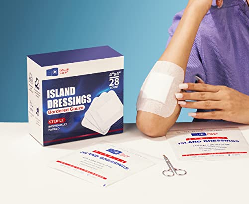 GauzeCare Island Dressing 4x4 inch 28 Pcs| Individually Packed