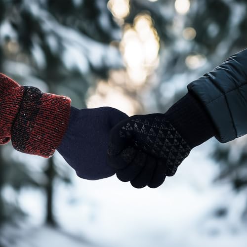 Touchscreen Winter Gloves for Driving and Hiking - Medium Black