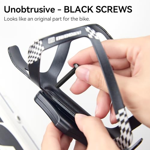 CITYWAY Waterproof Bike AirTag Mount 1 Pack Hidden Under Bottle Cage Black