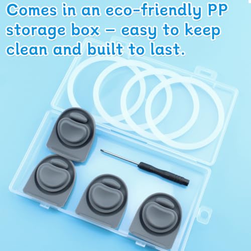Replacement Stoppers & O Ring Gaskets Set - 4 Grey Set