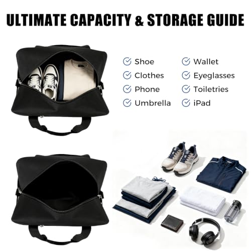 Compact 14-Inch Gym Bag - Lightweight Mini Duffle for Travel