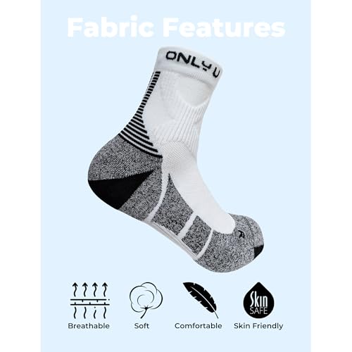 Premium Moisture-Wicking Quarter Running Socks with Arch Support