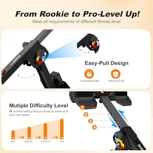 3 in 1 Ab Machine & Rowing Machine - Foldable, Black