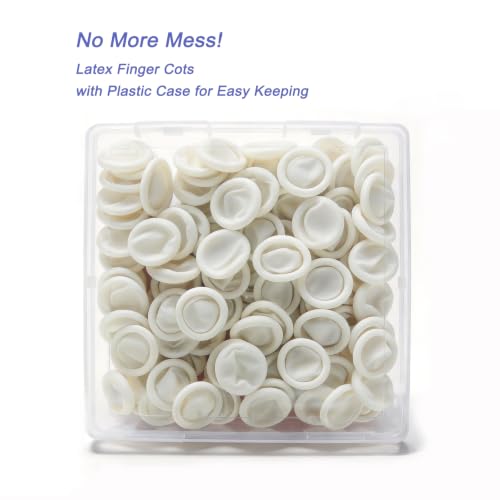 Disposable Latex Finger Cots - Waterproof Anti-Slip Protectors (105 Pack)