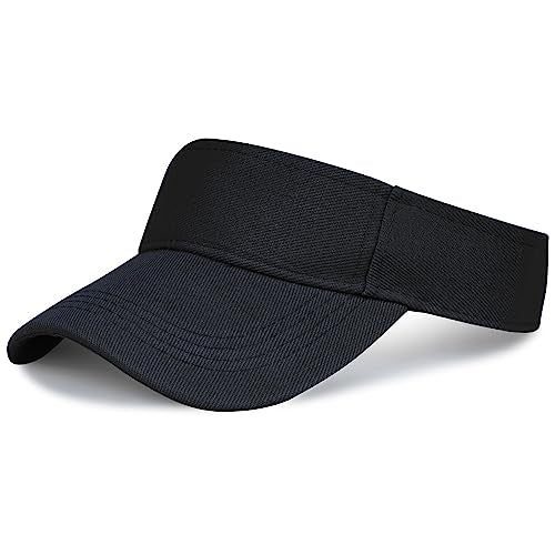 Adjustable Sun Visor Cap for Sports - One Size / Black