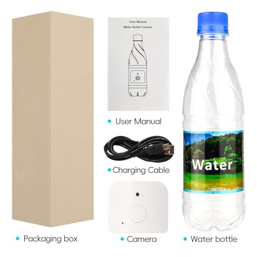 Hidden Camera Bottle - Mini Camera - Wireless Nanny Cam - Full HD - Indoor Home Security-No WiFi
