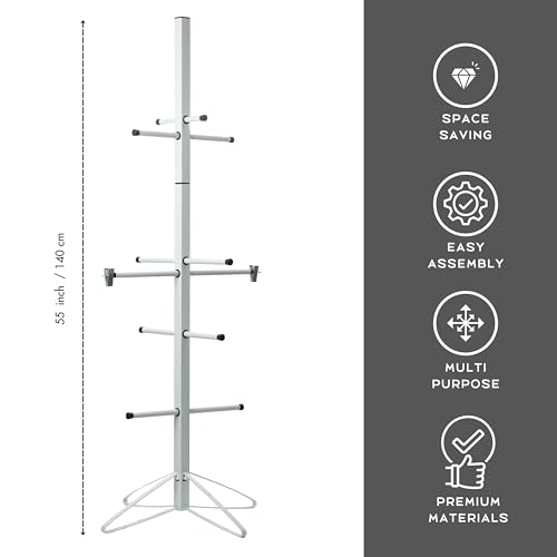 Ceaz Hockey Equipment Drying Rack with Skate Sharpening Tool & Clips