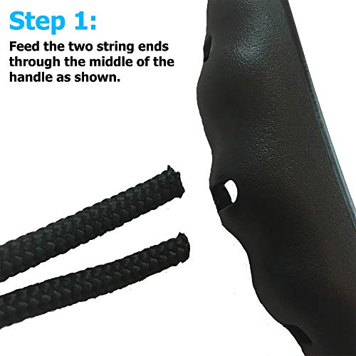 Kayak T-Handle Replacement Kit - Heavy Duty Bungee - Gray (2 Pack)