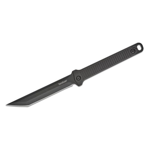 Kershaw Dune Full Tang Neck Knife (4008X) Compact 3.8 3Cr13 Stainless Steel Fixed Blade with Black-Oxide Finish, Textured Injection Molded Handle, Secure Molded Sheath and Lanyard, 2.5 oz.