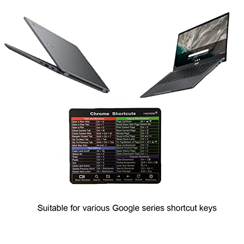Chromebook Shortcuts Stickers - 2 Pack for 11.6-15.6" Screens