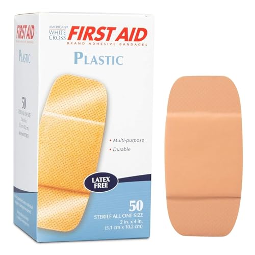 Large Adhesive Bandages - 2" x 4" - Pack of 50 - Latex Free