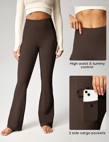 Heathyoga Fleece Lined Waterproof Hiking Leggings Women Large Espresso