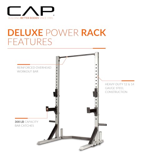 Heavy-Duty Power Rack for Home Gym - Gray