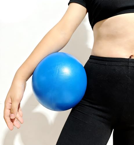 9-Inch Mini Exercise Ball - Non-Slip Yoga & Pilates Ball for Core - Blue