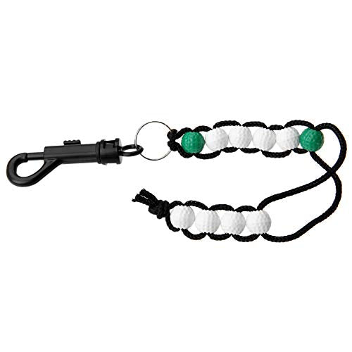 Golf Stroke Score Counter with Clip - Green Beads