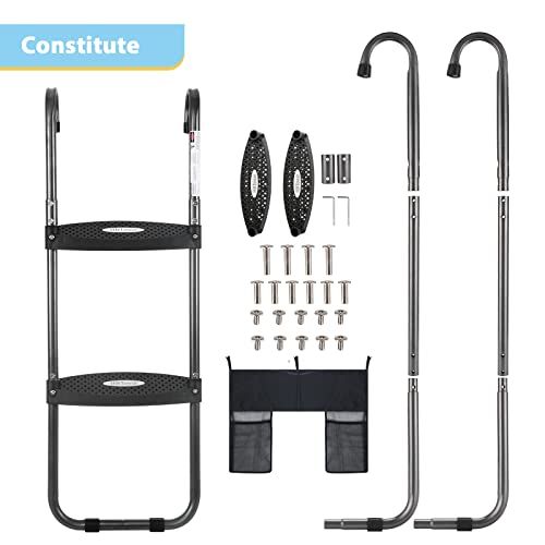 Kids Trampoline Ladder with Wide Steps and Storage Bag - Safe & Durable Climbing Accessory