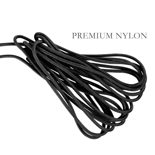 Bow String D Loop Rope - 10 ft Nylon Nocking Loop - Black