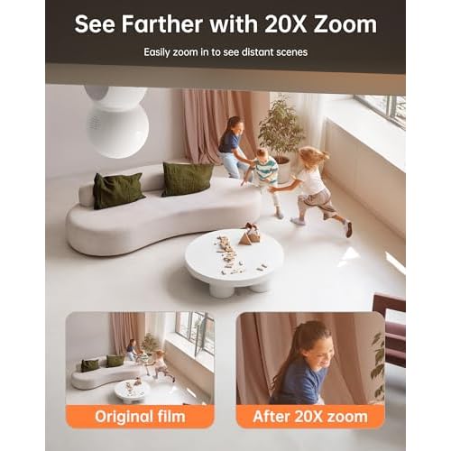 FOSCAM 3K 5MP WiFi Pet Cameras for Home Security, 2.4GHz Indoor Camera Baby Monitor with 360¡Æ Pan Tilt, 2-Way Audio, 20X Digital Zoom, Night Vision, AI Human Detection, Cloud & SD Card Storage