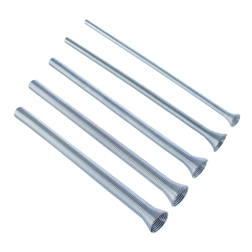 5 Pcs Spring Tube Benders Set, Tube Bender Kit 1/4'', 3/8'', 1/2'', 5/8'', 5/16'' for Copper Aluminum Thin Wall Steel Tubing, 8.27" / 210mm Length