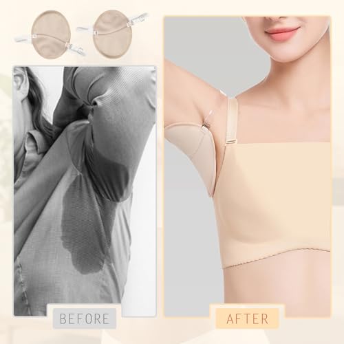 Reusable Underarm Sweat Pads - 4 Pcs Quick Dry Breathable Guards