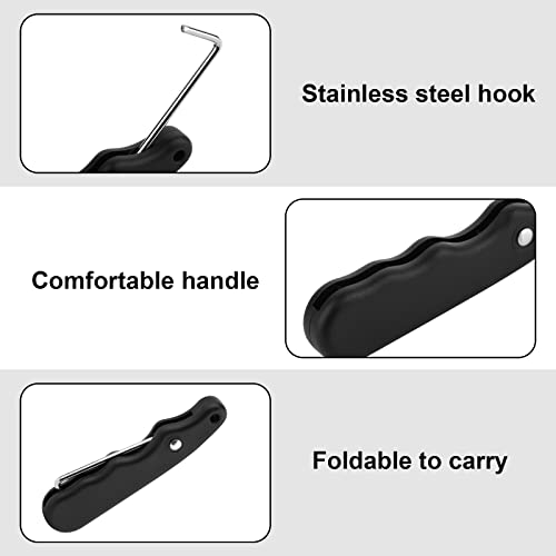 Skate Lace Tightener Tool - 2 Pcs Foldable Stainless Steel