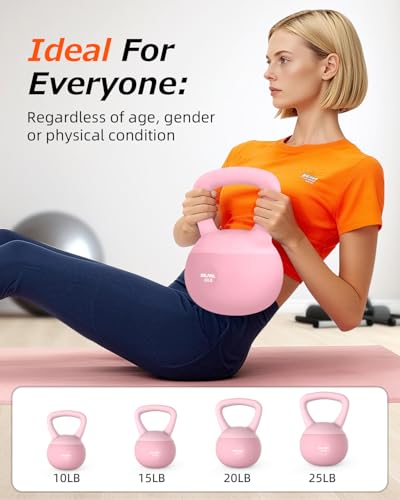 Soft Kettlebell 10 LB - Safe Strength Training with Non-Slip Grip