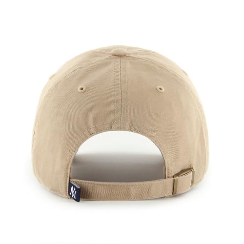 Adjustable Baseball Cap with Team Logo - Khaki Beige Dad Hat