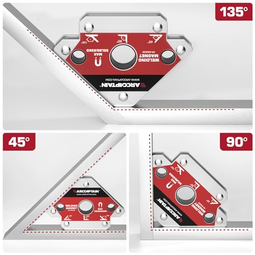 ARCCAPTAIN Welding Magnets 25LB&55LB 4Pcs Welding Magnet Set, Magnetic Welding Holder, Holding Power Welding Accessories