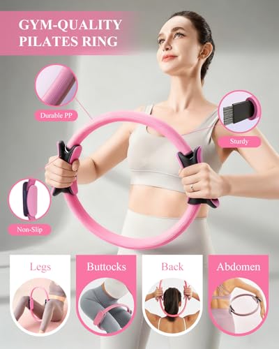 14-Piece Pilates Kit for Home Workout - Ring, Ball & Bands
