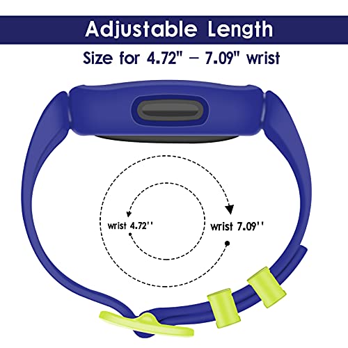 Silicone Replacement Bands for Fitbit Ace 3 - Black & Blue