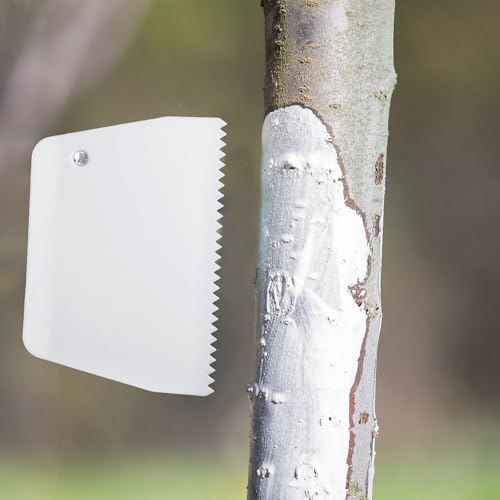 4 Pcs Adhesive Spreader, Notched Glue Applicator Kits Plastic Trowel Adhesive Barrier Spreader 0.5"/1" Tooth Reusable Hardwood Flooring Spreaders for Applying Glue Epoxy PET Putty(White)