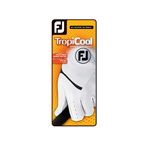 Tropicool Golf Gloves - White Large Left Hand for Men