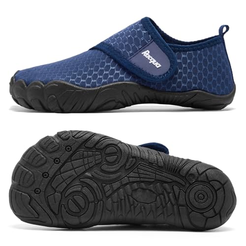 Kids Non-Slip Water Shoes - Quick Dry Aqua Shoes - Big Kid Navy