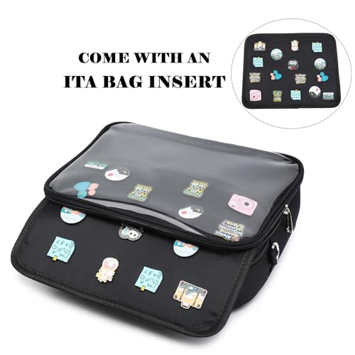Cherry Sauce Ita Bag Backpack Satchel Black 30 - Crossbody & Messenger Style