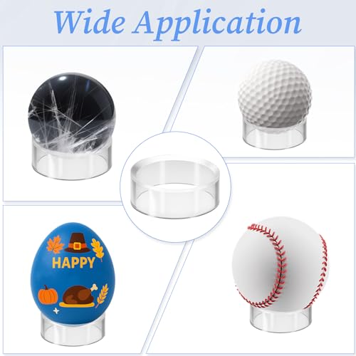15 Pcs Clear Baseball Display Stands for Golf, Softball & Tennis Balls