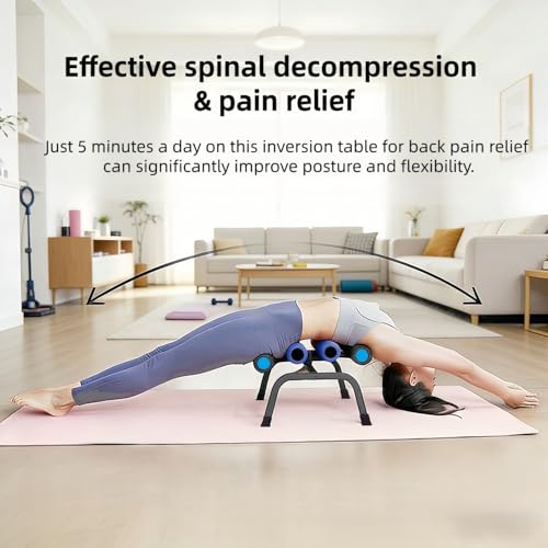 Mini Inversion Table with Massage Rollers - Blue
