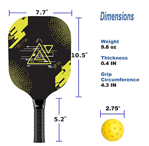 Premium Pickleball Paddle Set - 4 Wood Paddles, 4 Balls & Towels
