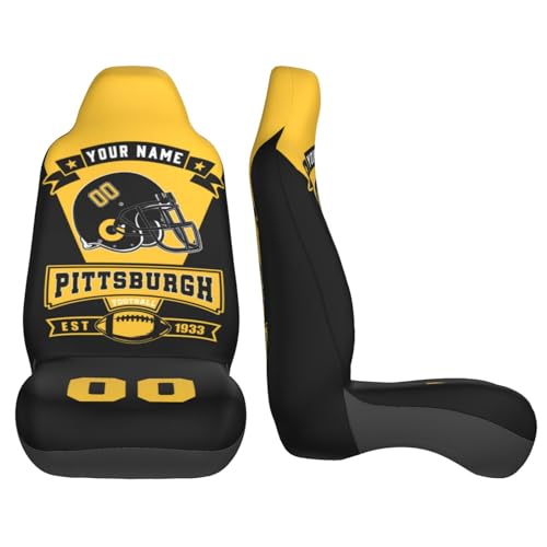 Custom Pittsburgh Car Seat Cover - Personalized Soft Fabric Protector - One Size