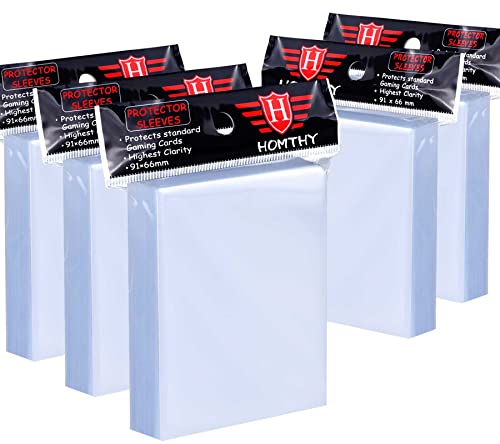 500 Clear Card Sleeves for Trading Cards - Durable Plastic Protectors