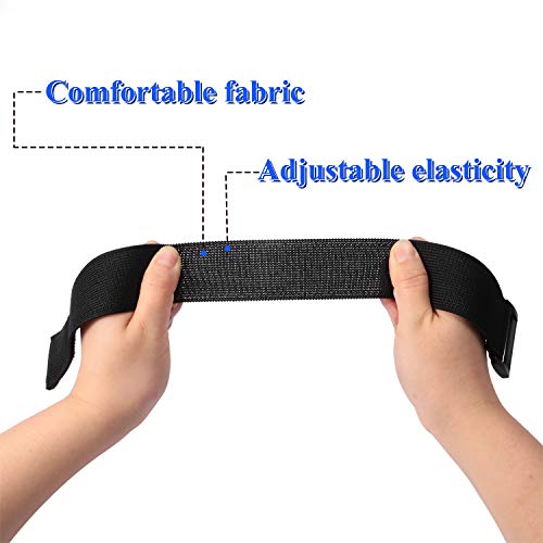 Elastic Cycling Pant Leg Bands - 6 Pcs Set, Black