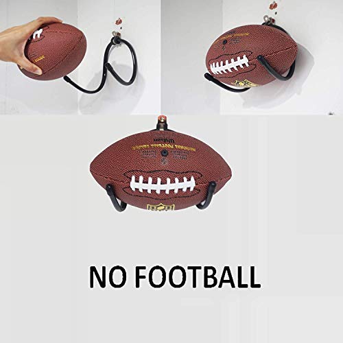 Adjustable Football Wall Holder Rack - Versatile Storage for Helmets, Hats, and Balls