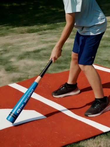 Xmortar 28" 8 oz Plastic Baseball Bat Set - Backyard Wiffle/Blitzball (Yellow & Blue Pencil)