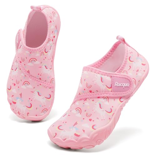 Racqua Kids Water Shoes - Little & Big Kids Quick Dry Aqua Sport Shoes - Unicorn Model Wzk1657