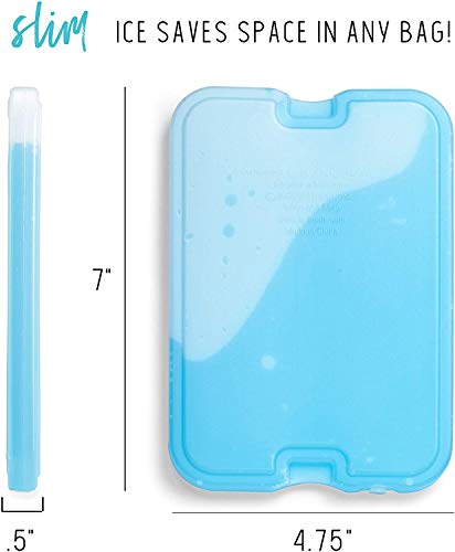 XL Slim Ice Packs - Reusable Quick Freeze Cooler Packs for Lunch Boxes